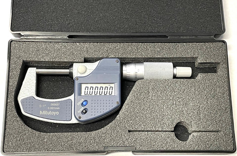 Mitutoyo 293-831-30 Digimatic Micrometer, 0-1"/0-25mm Range, .00005"/0.001mm Resolution *USED/RECONDITIONED*