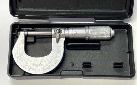 Mitutoyo 202-104 Outside Micrometer 0-1" Range, .0001" Graduation with Case *USED/RECONDITIONED*