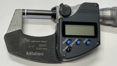 Mitutoyo 293-334-30 Digimatic Micrometer, 0-1"/0-25.4mm Range, .00005"/0.001mm Resolution *USED/RECONDITIONED*