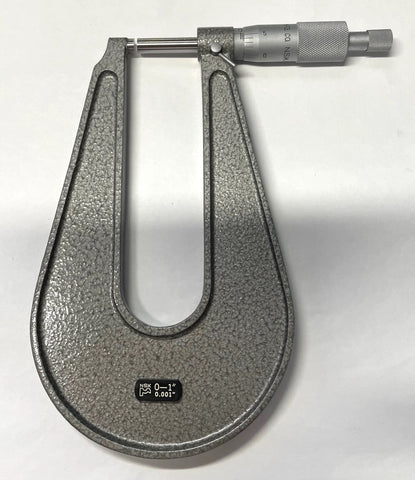 NSK Deep Throat Sheet Metal Micrometer, 0-1" Range, .001" Graduation *USED/RECONDITIONED*