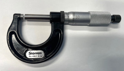 Starrett T436.1RL-1 Outside Micrometer 0-1" Range .0001" Graduation *USED/RECONDITIONED*