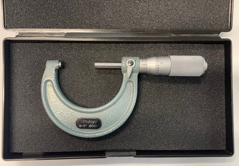 Mitutoyo 103-136 Outside Micrometer with Case, 1-2" Range, .0001" Graduation *USED/RECONDITIONED*