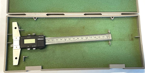 Mitutoyo 571-211-50 ABSOLUTE Digimatic Depth Gage, 0-6"/0-150mm Range, .0005"/0.01mm Resolution *USED/RECONDITIONED*
