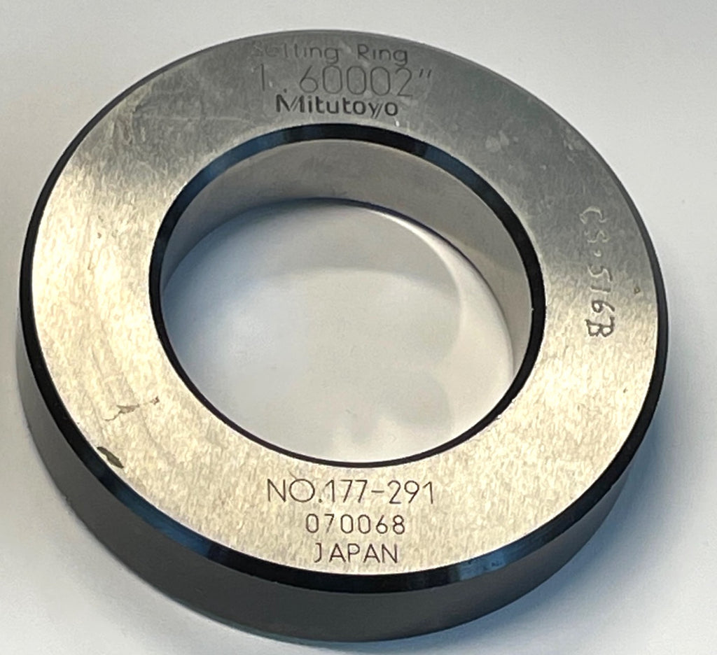Mitutoyo 177-291 Setting Ring for Holtests and Bore Gages,  1.6" Size *USED*