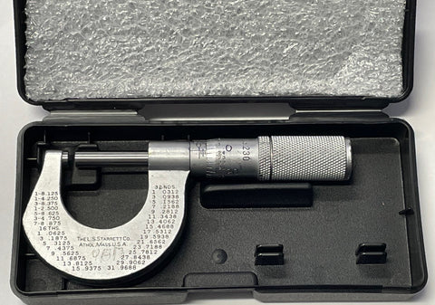 Starrett T230F Outside Micrometer, 0-1" Range, .0001" Graduation *USED/RECONDITIONED*