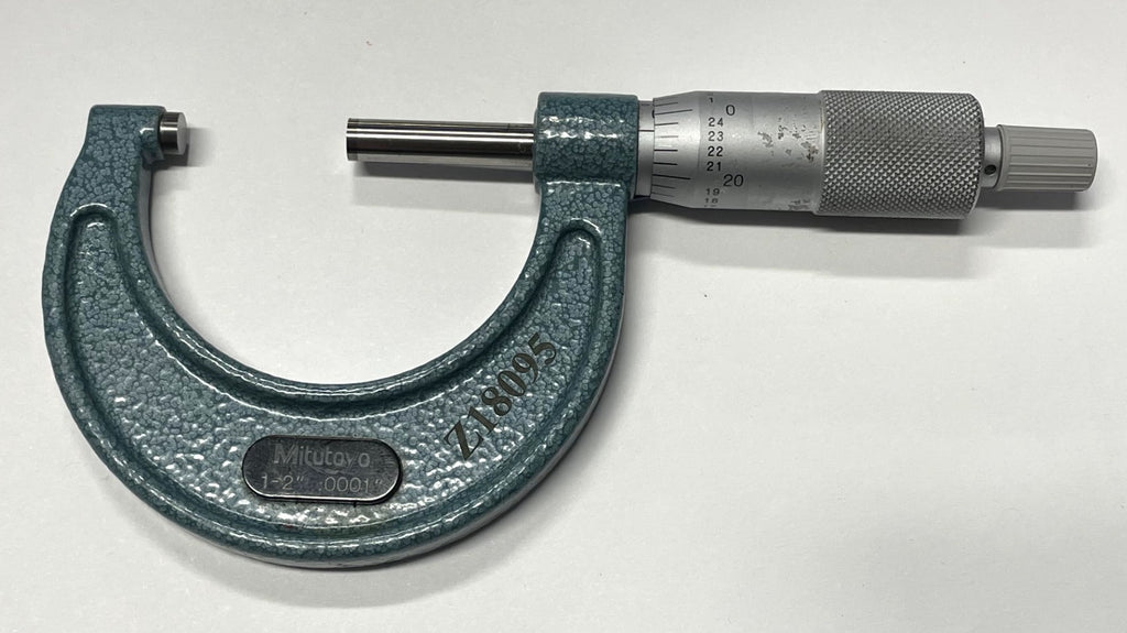Mitutoyo 103-114 Outside Micrometer 1-2" Range, .0001" Graduation *USED/RECONDITIONED*