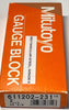 Mitutoyo 611202-231 Rectangular Steel Individual Gage Block, 2.0", Grade FS-2 *NEW  - Open Box Item*