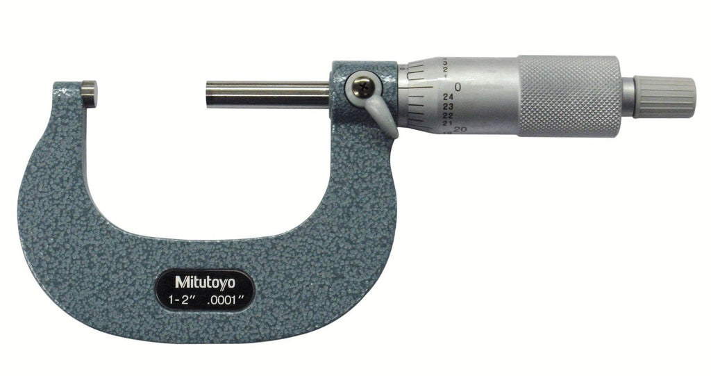 Mitutoyo 103-262 Outside Micrometer, 1-2" Range, .0001" Graduation