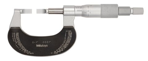 Mitutoyo 122-151-10 Blade Micrometer, 0-1" Range, .0001" Graduation