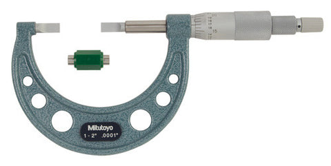 Mitutoyo 123-126 Disc Micrometer, 1-2" Range, .001" Graduation