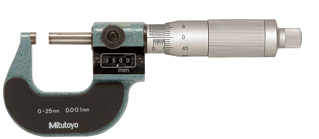 Mitutoyo 193-111 Digital Outside Micrometer, 0-25mm Range, 0.001mm Graduation