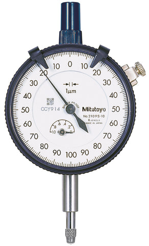 Mitutoyo 2109S-10 Dial Indicator 0-1mm Range, 0.001mm Graduation