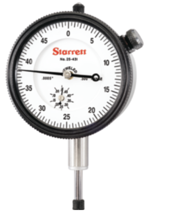 Starrett 25-431J Dial Indicator .500" Range .0005" Graduation