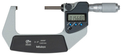 Mitutoyo 293-346-30 Digimatic Micrometer, 2-3"/50-76mm Range, .00005"/0.001mm Resolution