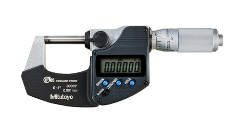 Mitutoyo 293-348-30 Digimatic Micrometer, 0-1"/0-25mm Range, .00005"/0.001mm Resolution