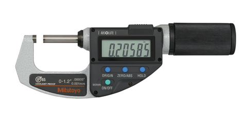 Mitutoyo 293-676-20 ABSOLUTE Digimatic Micrometer, 0-1.2"/0-30.48mm Range, .00005"/0.001mm Resolution