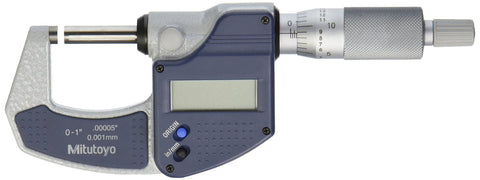 Mitutoyo 293-831-30 Digimatic Micrometer, 0-1"/0-25mm Range, .00005"/0.001mm Resolution