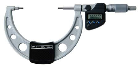 Mitutoyo 331-364-30 Spline Micrometer, 3-4"/76.2-101.6mm Range, .00005"/0.001mm Resolution, Type B