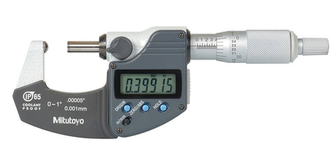 Mitutoyo 395-351-30 Spherical Face Micrometer, 0-1" Range, .0001",  .00005"/0.001mm Resolution