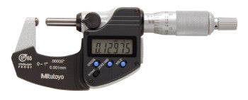 Mitutoyo 395-371-30 Spherical Face Micrometer, 0-1" Range, .0001",  .00005"/0.001mm Resolution