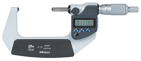 Mitutoyo 395-373-30 Spherical Face Micrometer, 2-3" Range, .0001",  .00005"/0.001mm Resolution