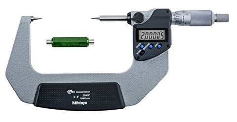 Mitutoyo 342-353-30 Digimatic Point Micrometer, 2-3"/50.8-76.2mm Range, .00005"/0.001mm Resolution