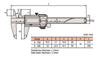 Mitutoyo 500-752-20 Digimatic Caliper, 0-6"/0-150mm Range, .0005"/0.01mm Resolution