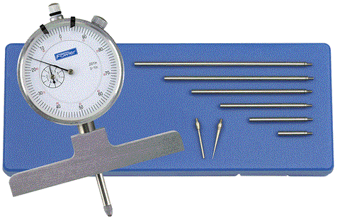 Fowler 52-125-006-1 X-Depth 22 Dial Depth Gage, 0-22" Range, .001" Graduation