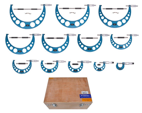 Fowler 52-215-012-1 Outside Micrometer Set, 0-12" Range, .0001" Graduation