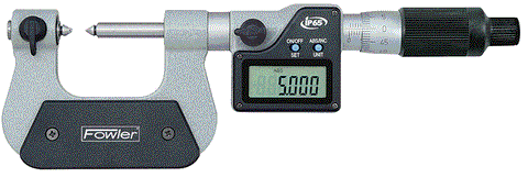 Fowler 54-219-003-0 Electronic Thread Micrometer, 2-3"/75mm Range, .00005"/0.001mm Resolution