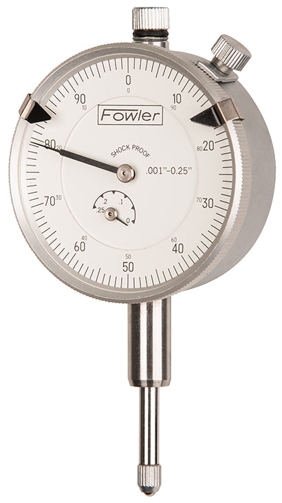 Fowler 52-520-100-0 Dial Indicator, 0-.250" Range, .001" Graduation