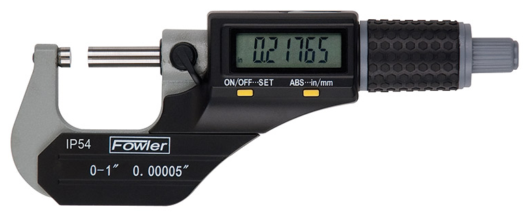 Fowler 54-860-003-1 Xtra-Value II Electronic Micrometer, 2-3"/50-75mm Range, .00005"/0.001mm Resolution