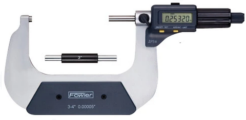 Fowler 54-860-004-1 Xtra-Value II Electronic Micrometer, 3-4"/75-100mm Range, .00005"/0.001mm Resolution
