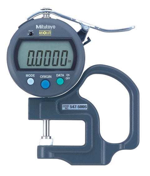 Mitutoyo 547-500S Digimatic Thickness Gage 0-.47"/12mm Range .0005"/0.01mm Resolution