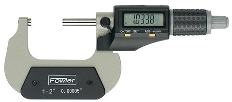 Fowler 54-870-002-0 Xtra-Value II Electronic Micrometer, 1-2"/25-50mm Range, .00005"/0.001mm Resolution