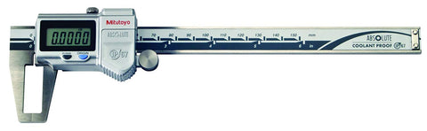 Mitutoyo 573-751-20 Neck Caliper 0-6"/0-150mm Range .0005"/0.01mm Resolution