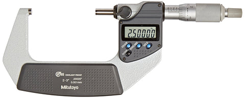 Mitutoyo 293-342-30 Digimatic Outside Micrometer, 2-3"/50.8-76.2mm Range, .00005"/0.001mm Graduation