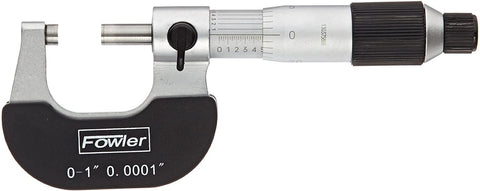 Fowler 52-229-201-0 Swiss Style Outside Micrometer, 0-1" Range, .0001" Graduation