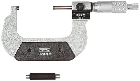 Fowler 52-224-003-0 Rolling Digital OD Micrometer, 2-3" Range, .0001" Resolution