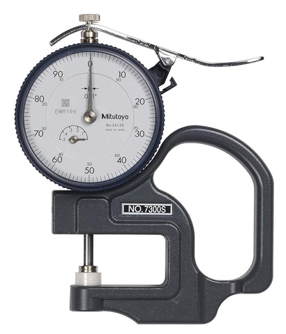 Mitutoyo 7300A Dial Thickness Gage, 0-.500" Range, .001" Graduation