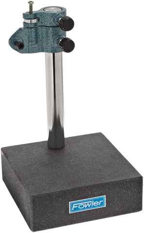 Fowler 52-580-030-0 Granite Dial Gage Stand, 6"x6"x2" Granite Base, .00005" Flatness
