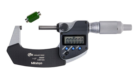 Mitutoyo 293-345-30 Digimatic Micrometer, 1-2"/25-50mm Range, .00005"/0.001mm Resolution