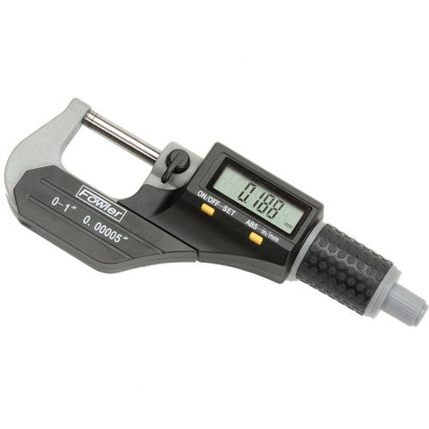 Fowler 54-870-001-0 Xtra-Value II Electronic Micrometer, 0-1"/0-25mm Range, .00005"/0.001mm Resolution