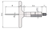 Mitutoyo 129-110 Depth Micrometer, 0-75mm Range, 0.01mm Graduation