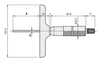 Mitutoyo 129-111 Depth Micrometer, 0-100mm Range, 0.01mm Graduation