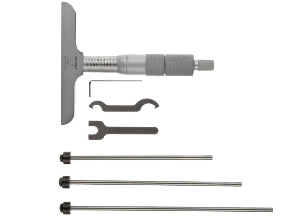 0-4 Inch Micrometer Set Shars 0-4 Depth Micrometer Set - .001 ...