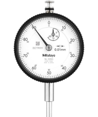 Mitutoyo 2050A Dial Indicator, 0-20mm Range, 0.01mm Graduation