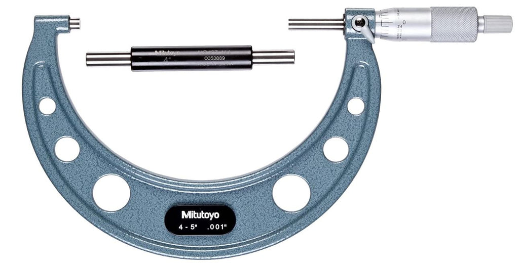 Mitutoyo 103-181 Outside Micrometer, 4-5" Range, .001" Graduation