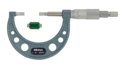 Mitutoyo 122-126-10 Blade Micrometer, 1-2" Range, .0001" Graduation