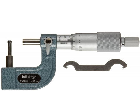 Mitutoyo 115-315 Tube Micrometer (Anvil C), 0-25mm Range, 0.01mm Graduation